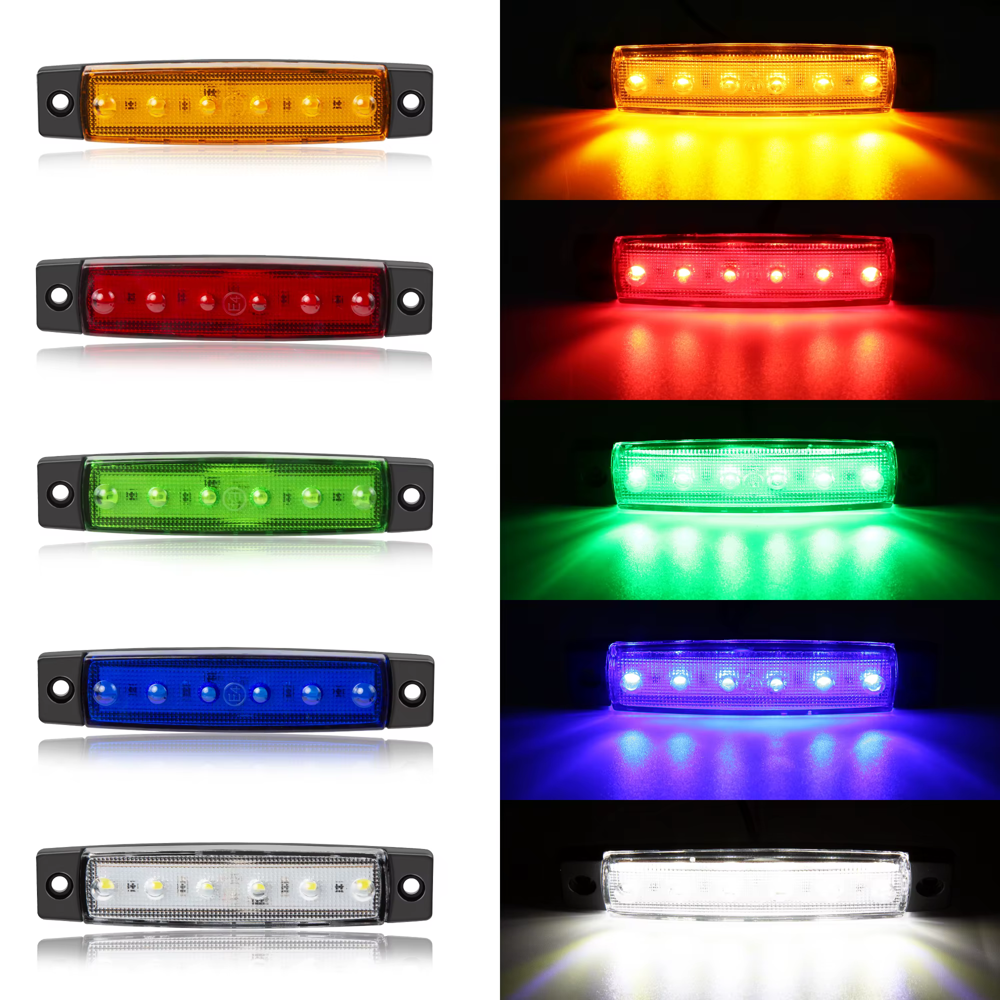 10 pièces indicateur latéral Led feux de voiture avant arrière pour camions