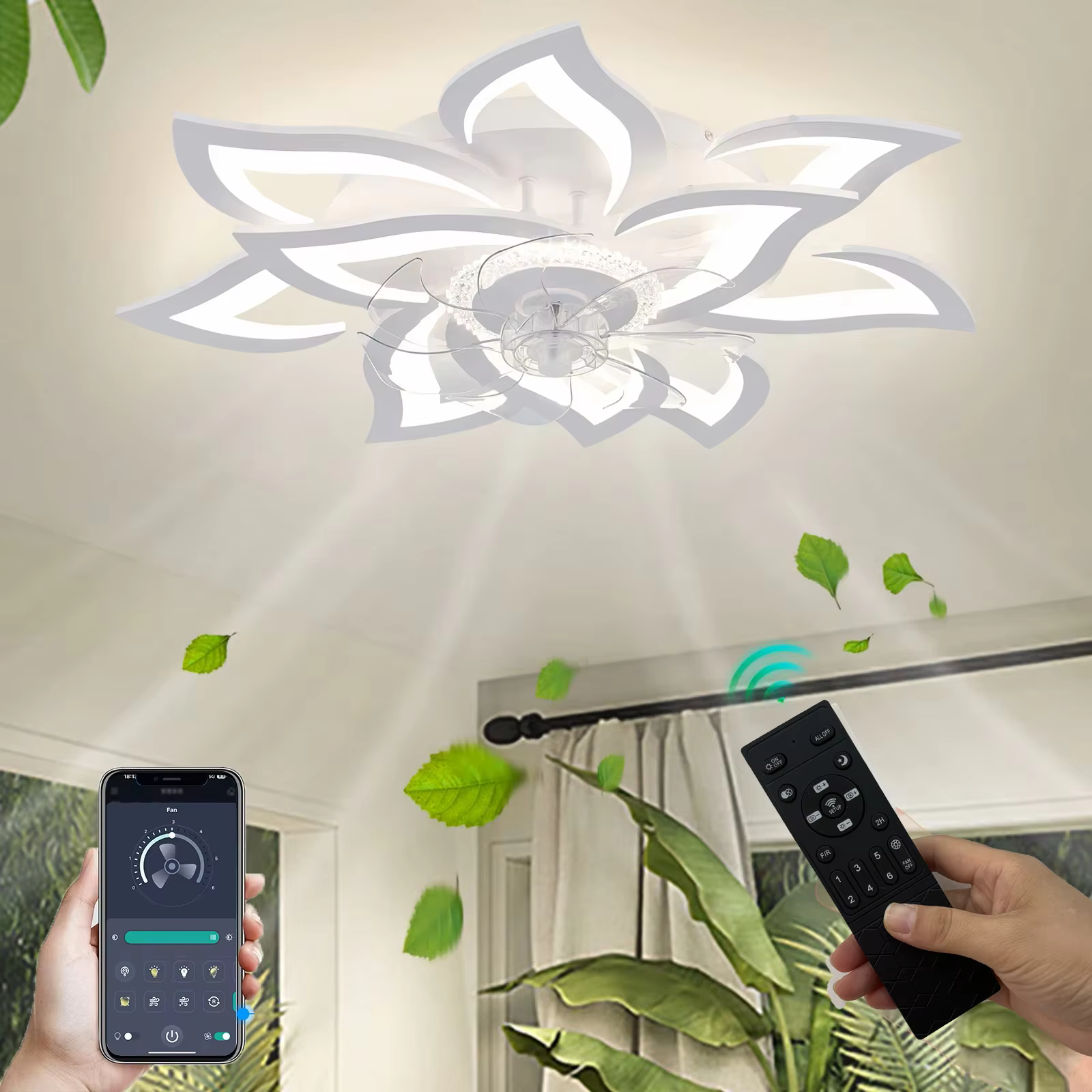 Ventilateur de plafond avec éclairage LED