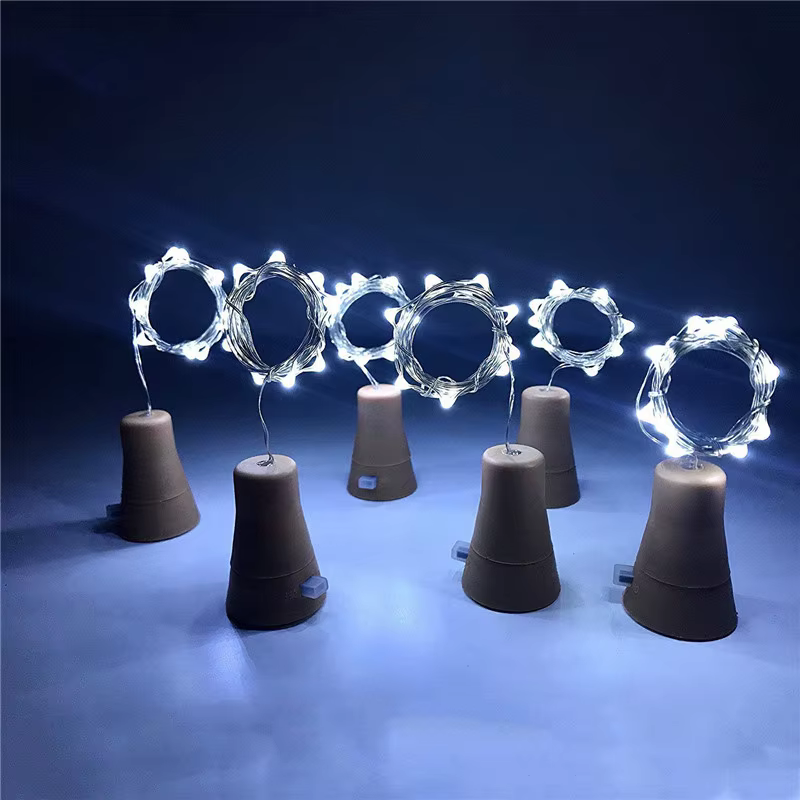 Guirlande lumineuse solaire LED pour bouteille de vin