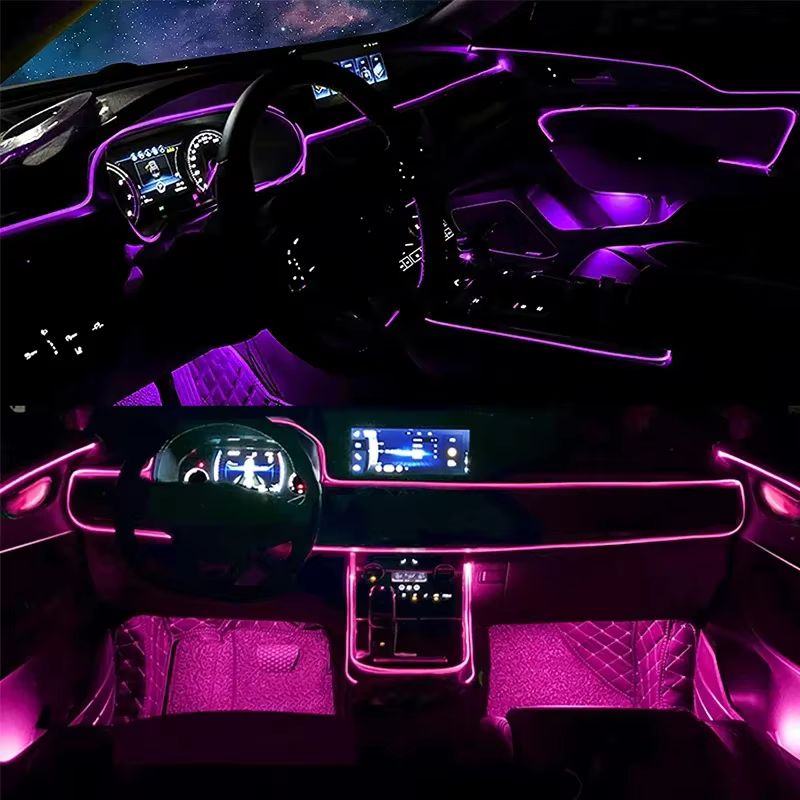 Lumières flexibles en fil LED pour Voiture avec contrôle par application