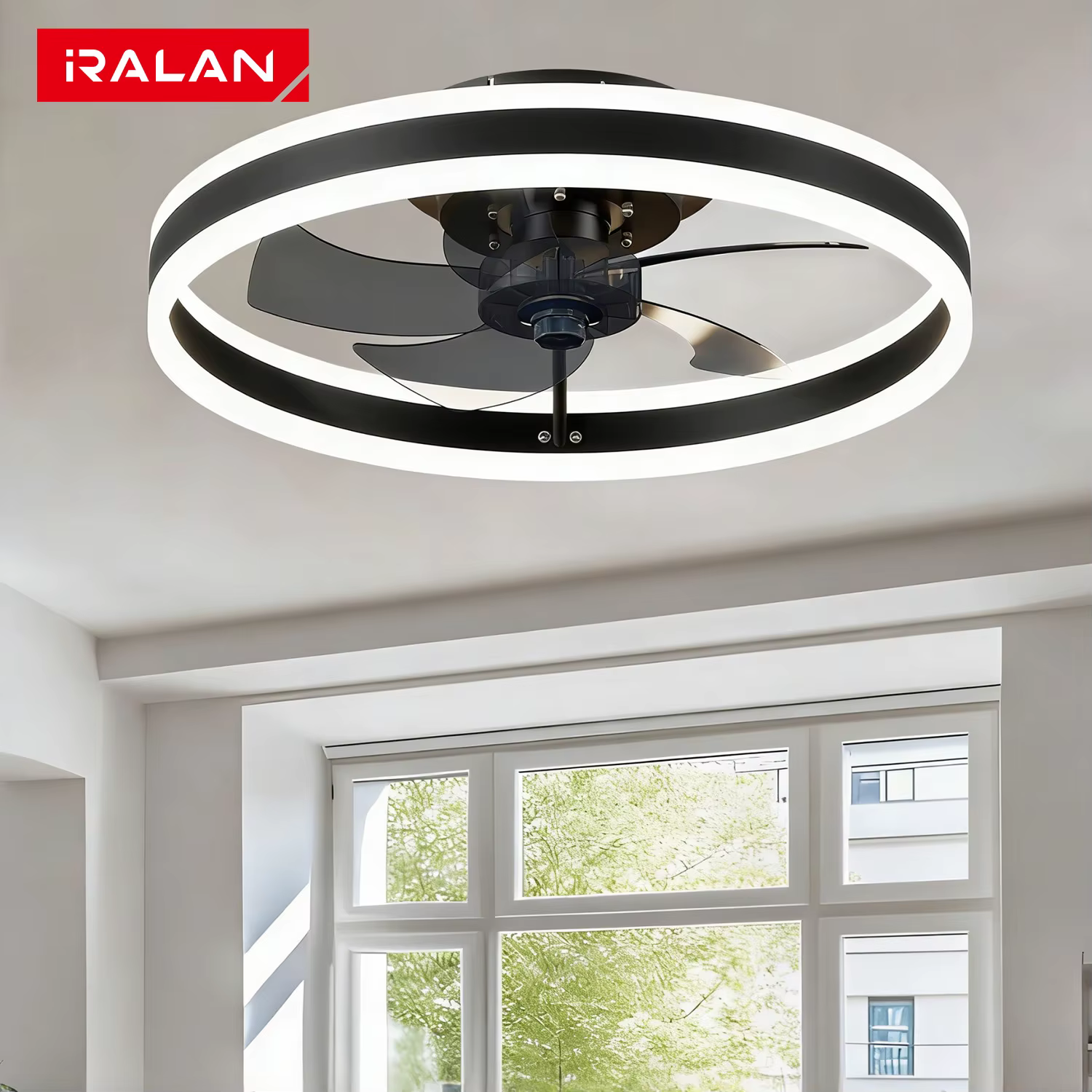 Plafonnier LED Simple avec ventilateur de plafond