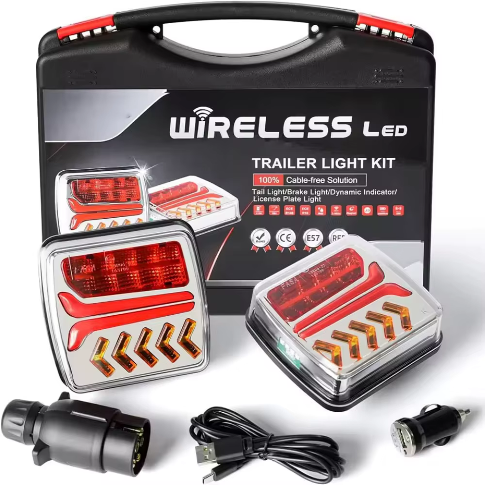 Feu arrière LED magnétique sans fil de haute qualité, 12V/24V, pour remorques