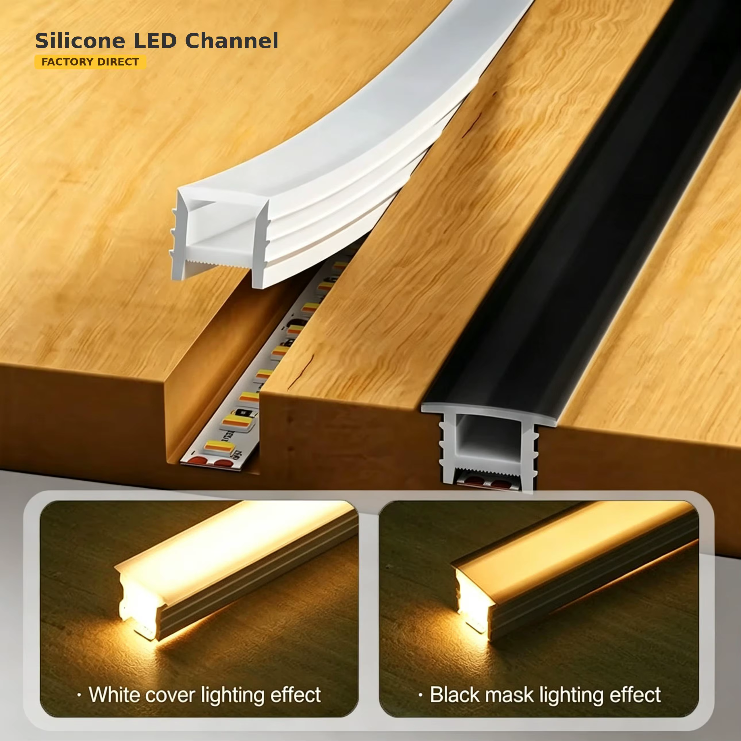Profilé LED flexible en silicone 
