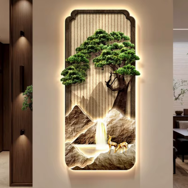 Lampe murale LED néo-chinoise, pour couloir