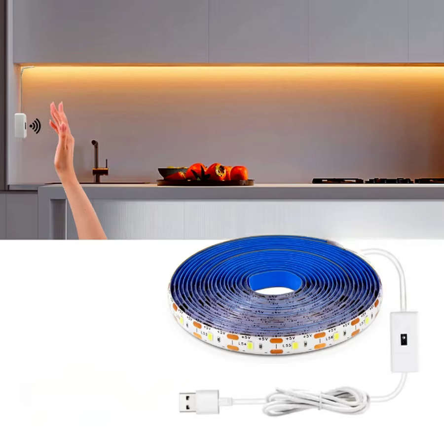 Bande LED USB avec balayage de la main pour TV Cuisine