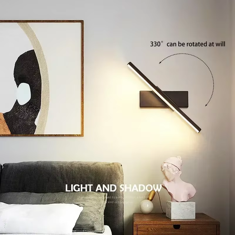 LED Mural Rotatif Salle de Bain