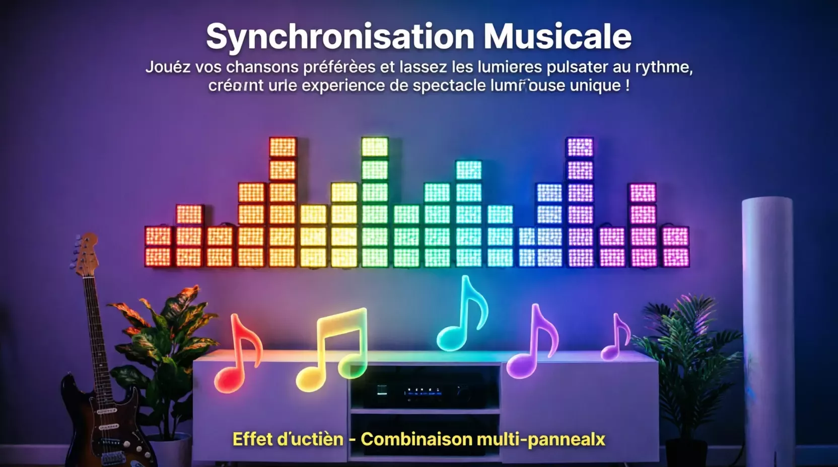 Mini panneaux lumineux LED, lampe murale